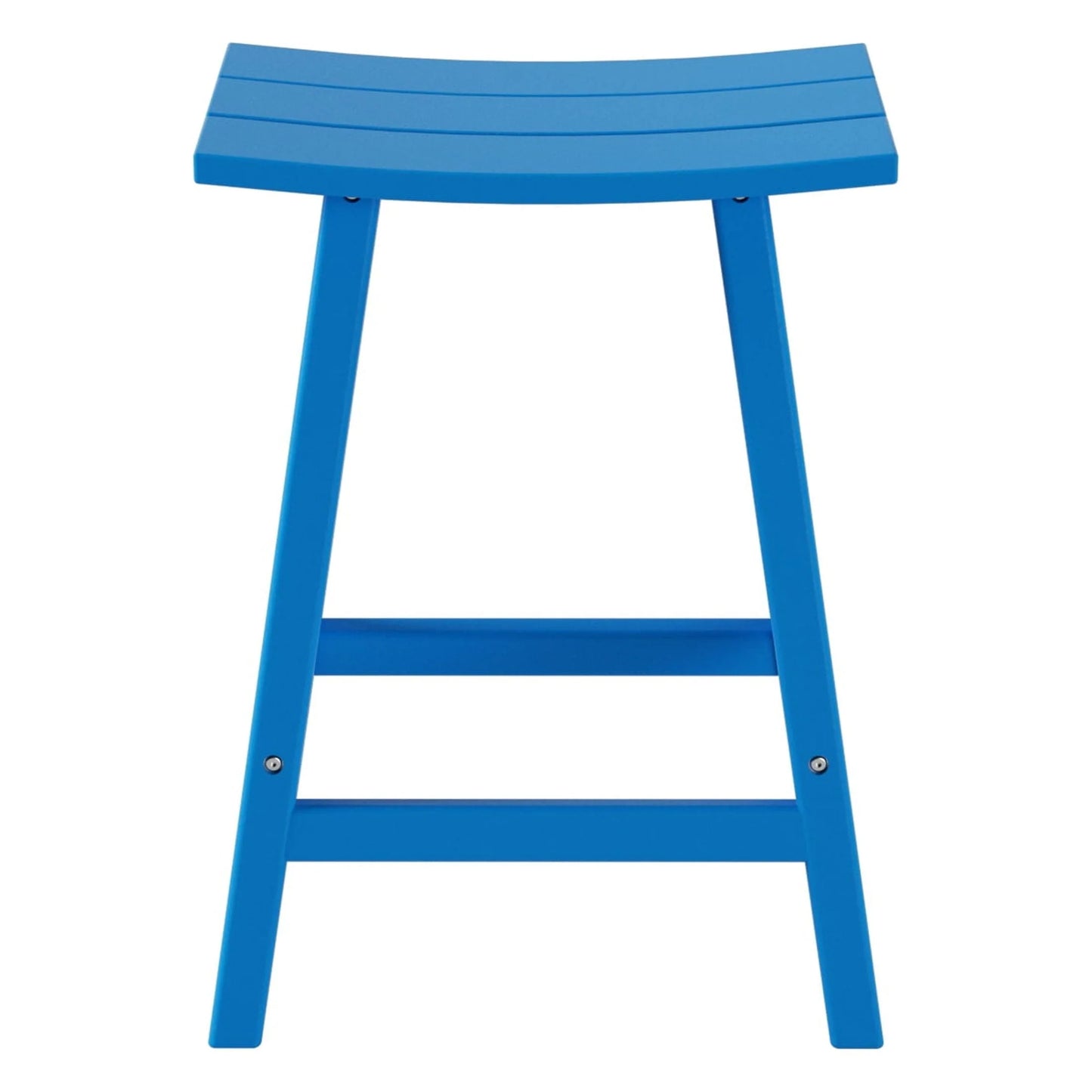 GARDEN 24" Inches Adirondack Plastic Outdoor Bar Stools for Patio, Pacific Blue