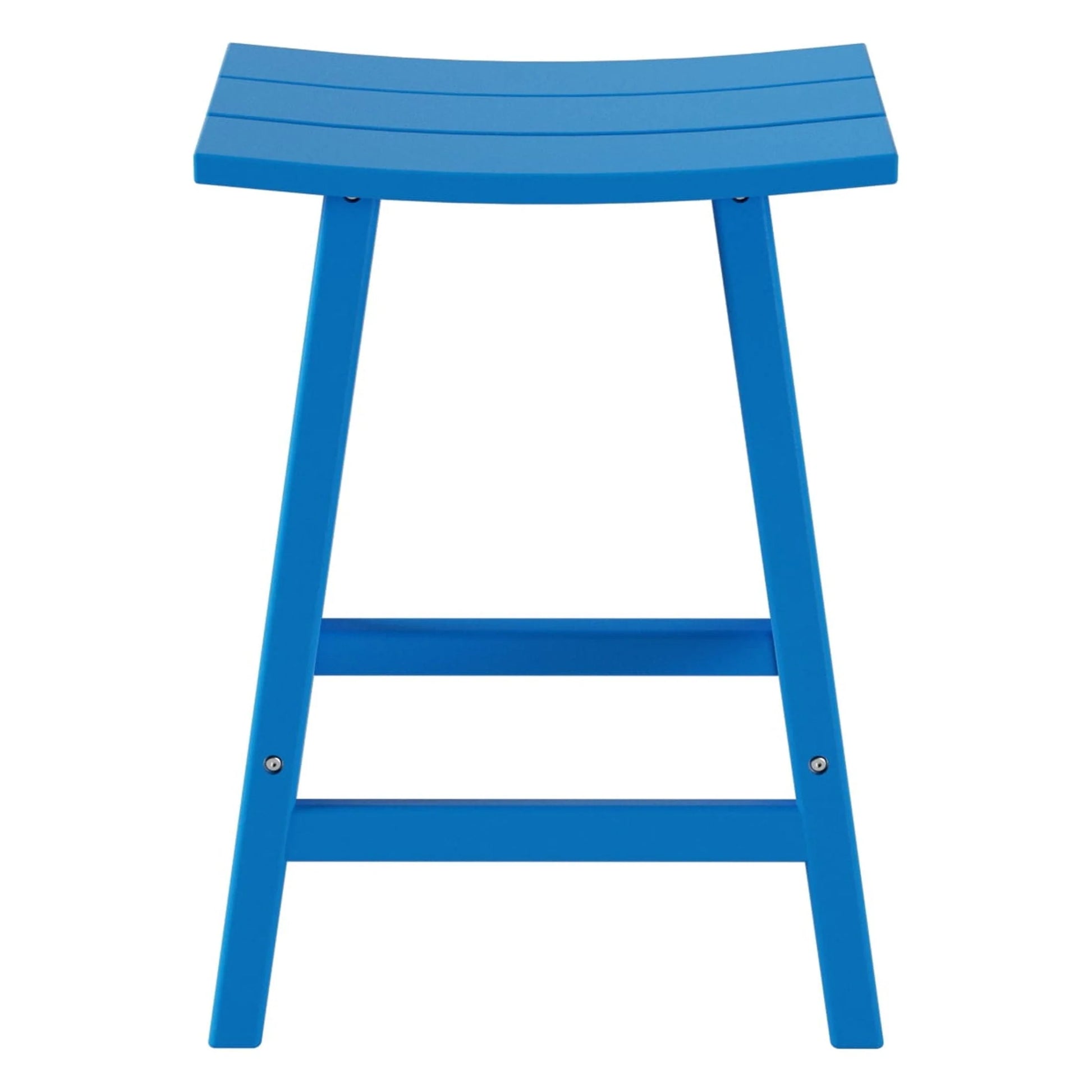 GARDEN 24" Inches Adirondack Plastic Outdoor Bar Stools for Patio, Pacific Blue