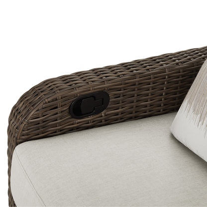 Thomasville Barston 4-piece Outdoor Patio Seating with Kick-out Foot Rests