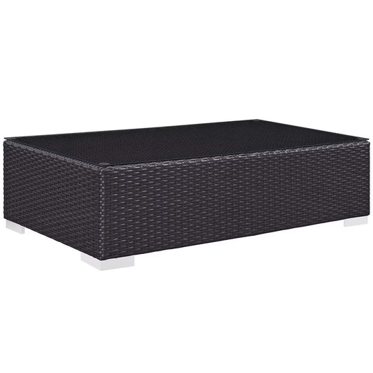 Modway Convene Outdoor Patio Coffee Table in Espresso