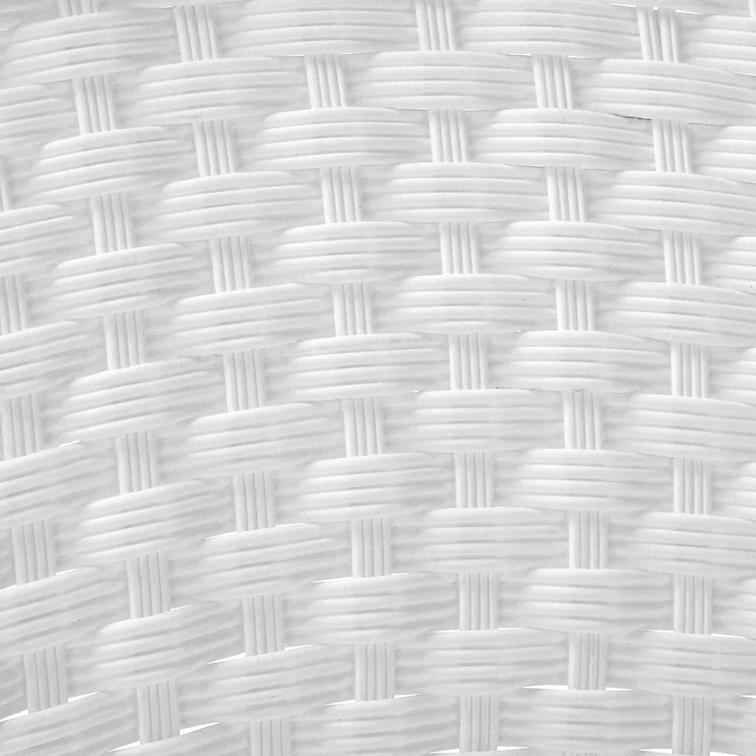 Jeco 3 Piece Resin Wicker Outdoor Patio Rocker Chair with End Table Set in White