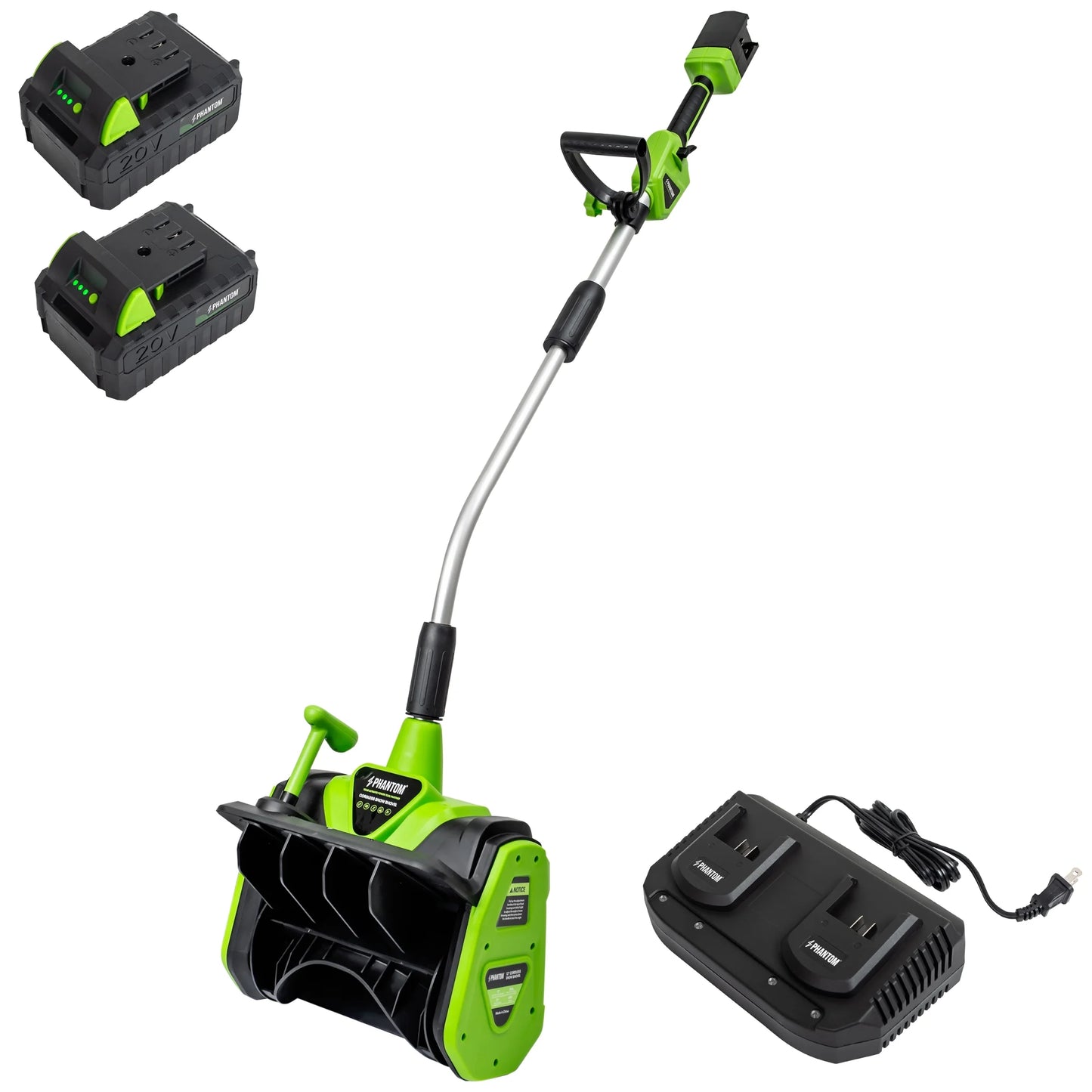 Cordless Snow Shovel, 20V Battery Powered Snow Blower, Lightweight Electric Snow Thrower with Adjustable Handle, Directional Plate, Perfect for Patios, Decks, Walkways, and Driveways (20 INCH)