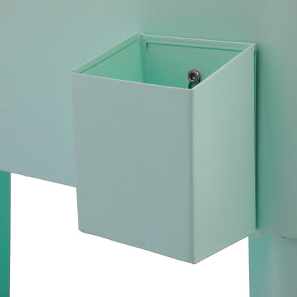 80Qt All-In-One Cooler Cart With Bottle Opener, Lower Storage Shelf and Cap Catcher, Outdoor Party Rolling Cooler With Lockable Wheels For Pool Side, Patio, Balcony, Mint(33.07 x 15.16 x 35.83)"