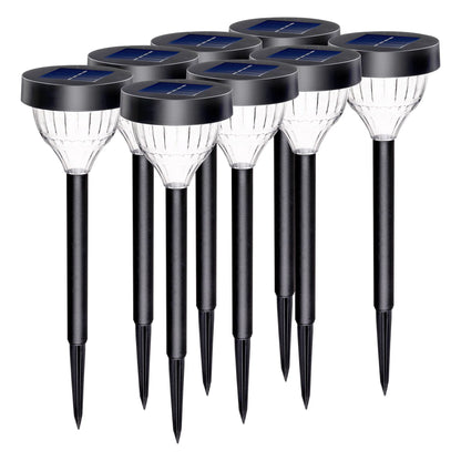 ThorFire 8Pack Solar Pathway Lights, LED Path Light Garden Lights Auto-on/off 5 Pattern Waterproof Solar Landscape Lights for Lawn Patio Yard Garden(Warm Light)