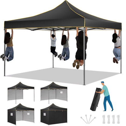 SANOPY 10'x10' Pop up Canopy Tent Anti-UV Waterproof Outdoor Gazebo Instant Party Wedding Backyard Canopy Tent Shade Shelter for Backyard, Patio, Parties,Khaki