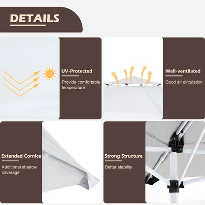 AVAWING 12x12 ft Pop-Up Canopy Tent for Weddings, Parties, Backyards and Cars - Easy Setup & UV Protection for Patio & Outdoor Events (White)