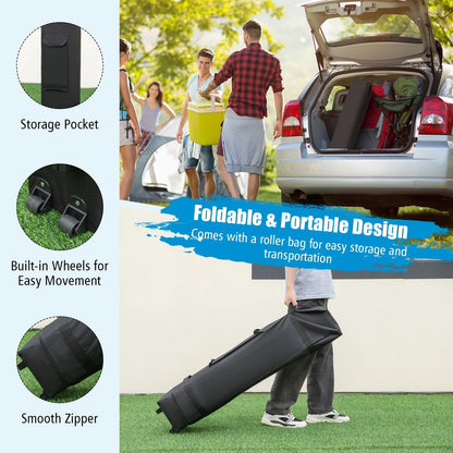 Gymax Patio 10 x 10FT Instant Pop-up Canopy Folding Tent w/Sidewalls & Awnings Outdoor
