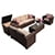 JOIVI 8 Pc Outdoor Patio Sectional Set, Espresso Brown Wicker