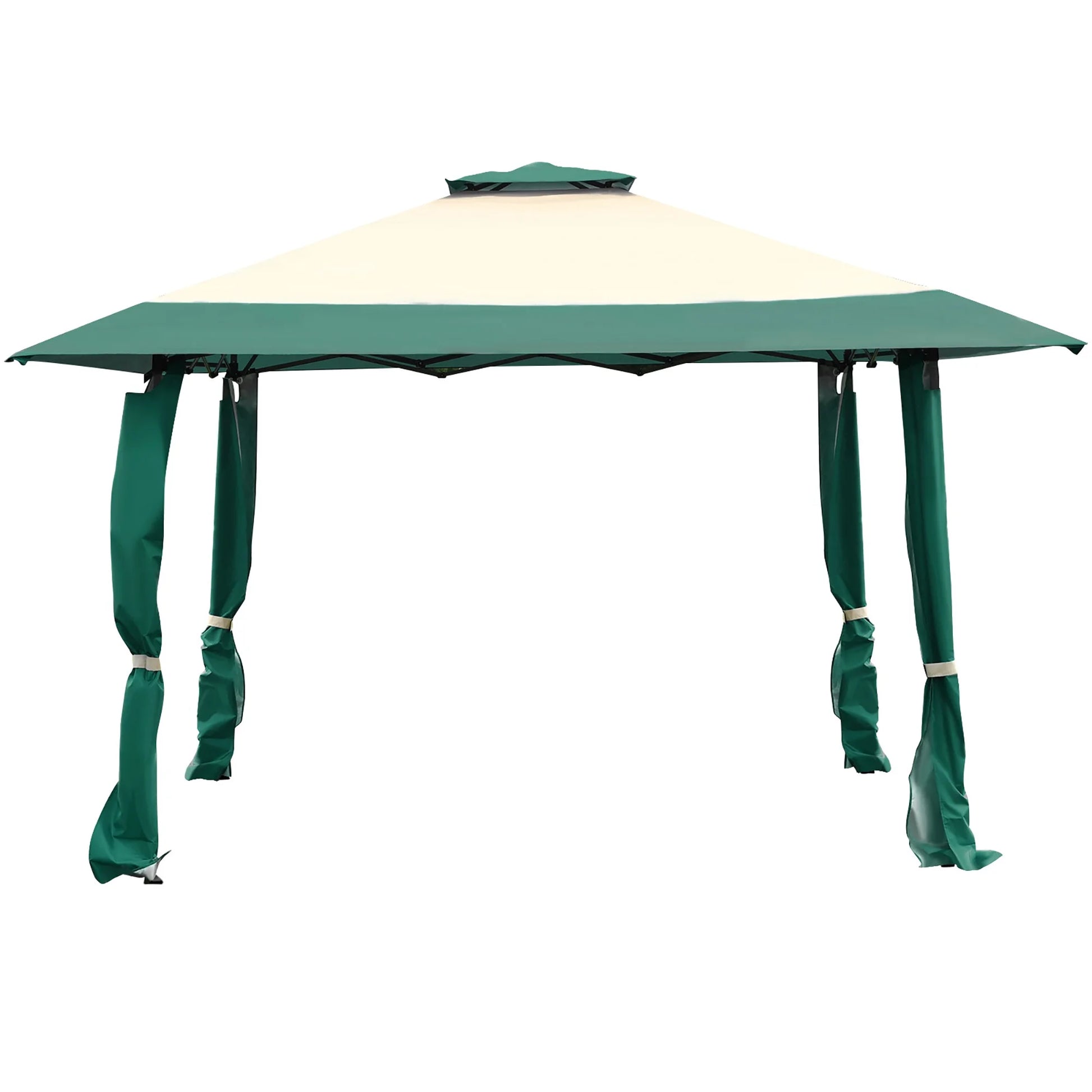 Costway 13'x13' Gazebo Canopy Shelter Awning Tent Patio Garden Green