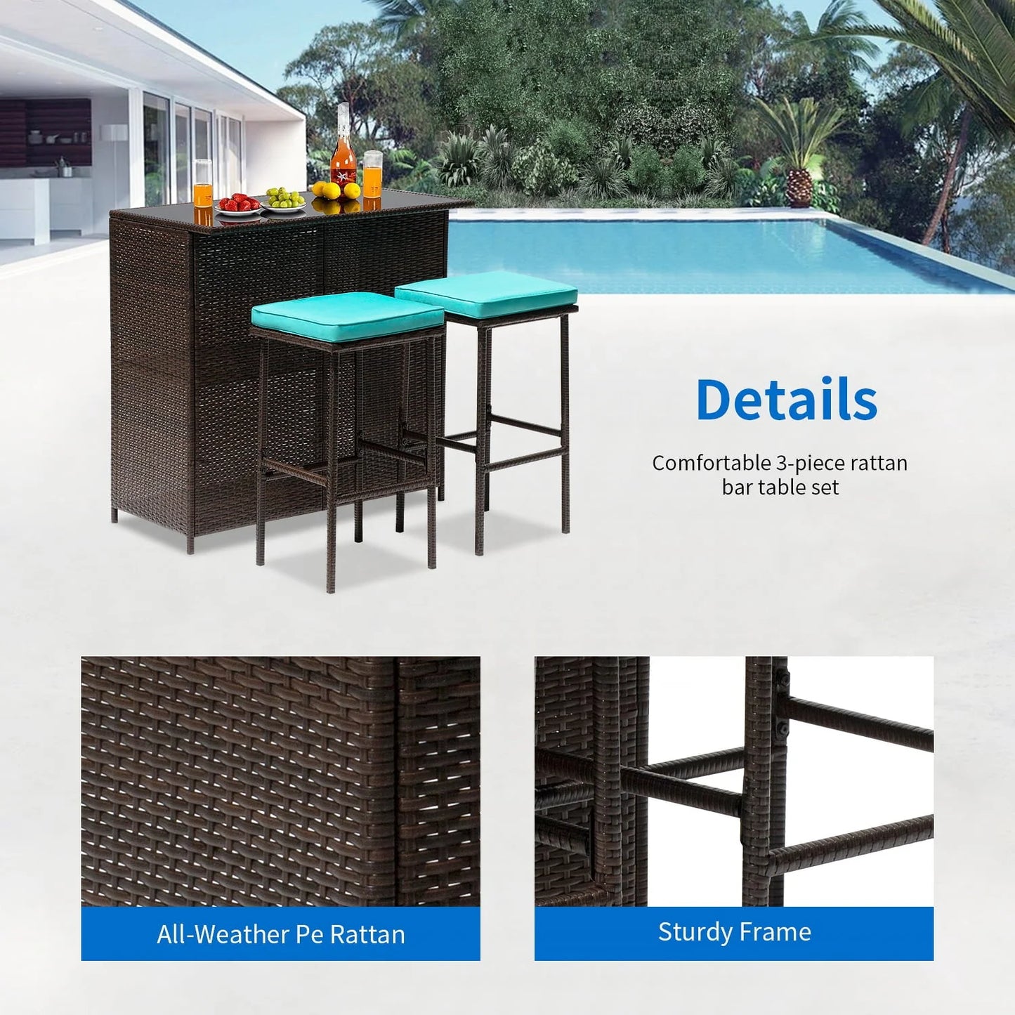 patio bistro Set,patio bar set,patio furniture sets,outdoor furniture,outdoor patio furniture