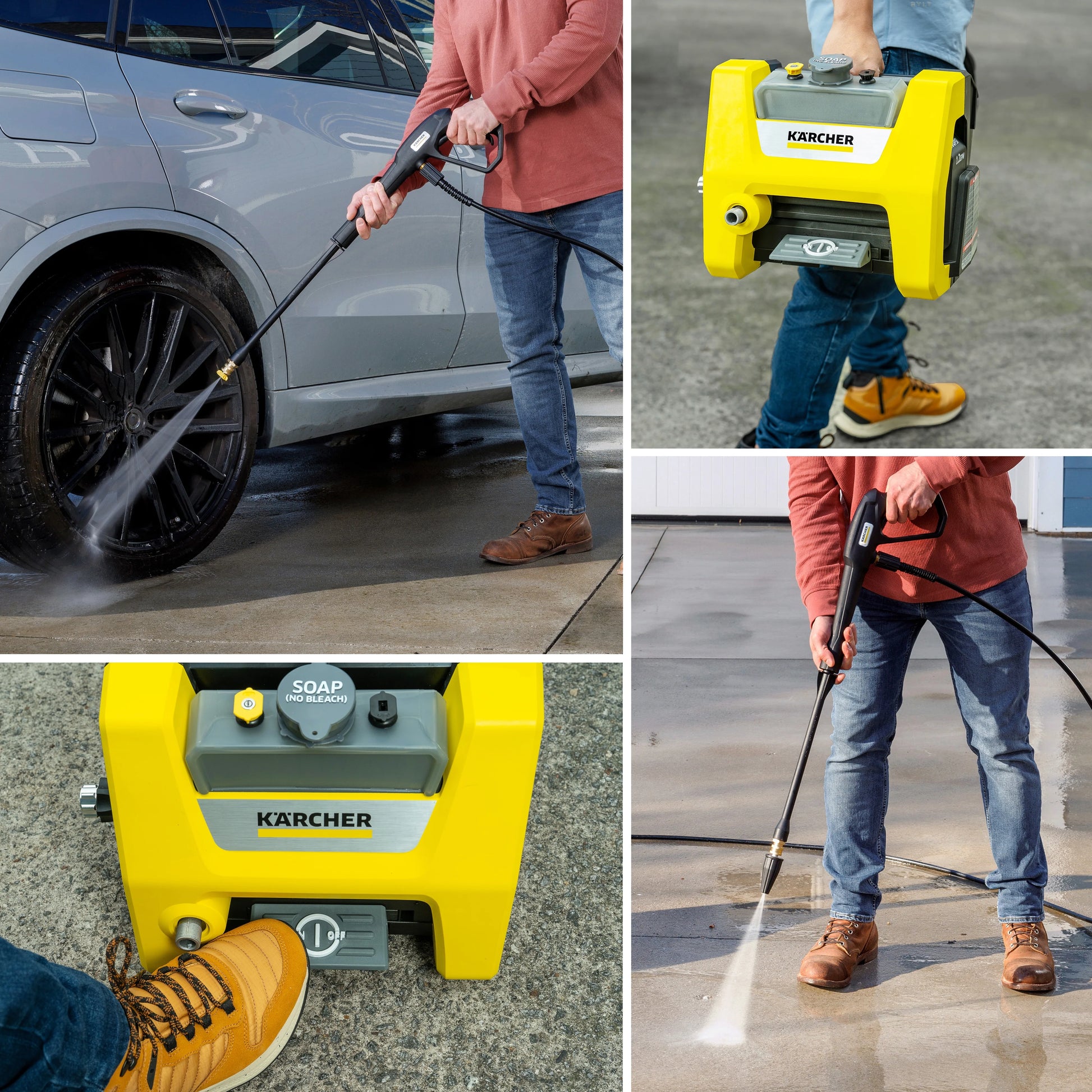 K?rcher Pressure Washer K1700 Cube, CETA Certified, 3 Spray Nozzles, Detergent Tank, For Cars, Driveways, Siding, Patios, 1.2 GPM