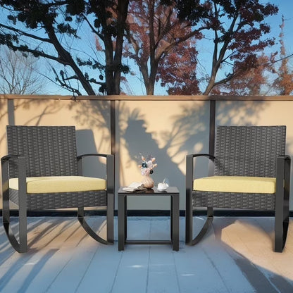 Patio Furniture Set Clearance, Lofka 5 Piece Outdoor Sectional Furniture Chair Set with Cushions and Tea Table, Gray