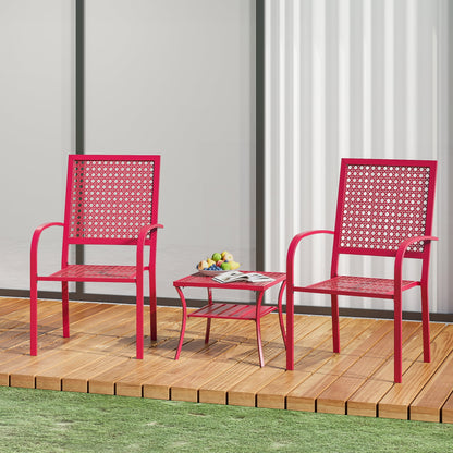 Patio Bistro Set, Bistro Table and Chairs Set of 2, Outdoor Bistro Set for 2