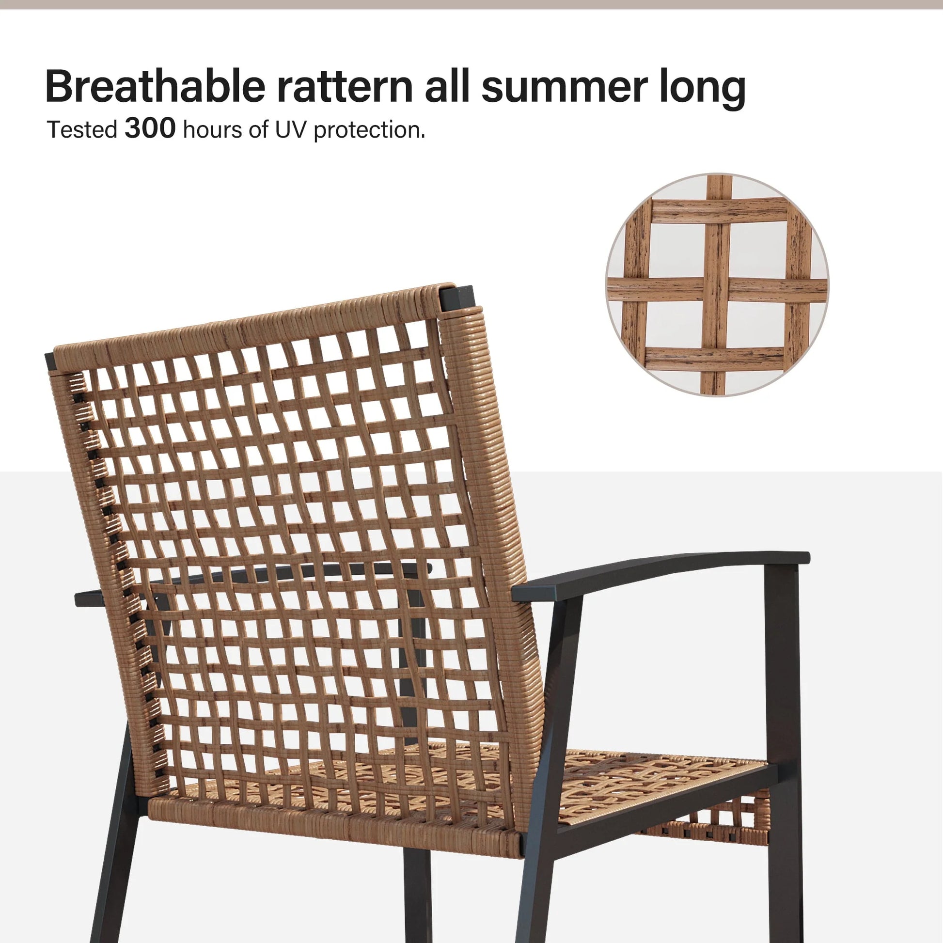 LAUSAINT HOME 4 Pieces Outdoor Patio Conversation Set with Cushions and 2-Tiers Storage Metal Coffee Table