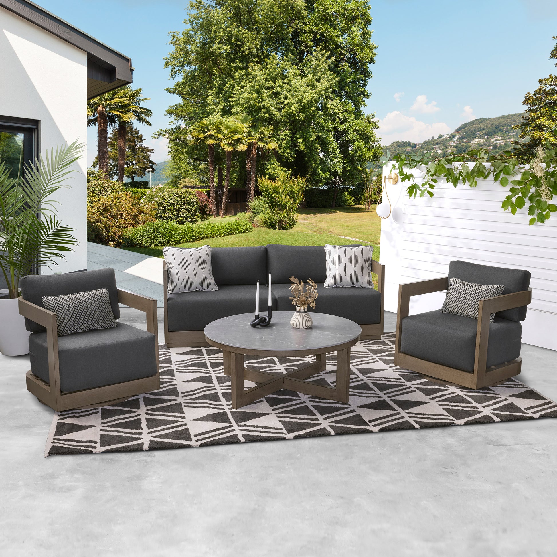 Agio Menorca 4-piece Outdoor Patio Deep Seating Set