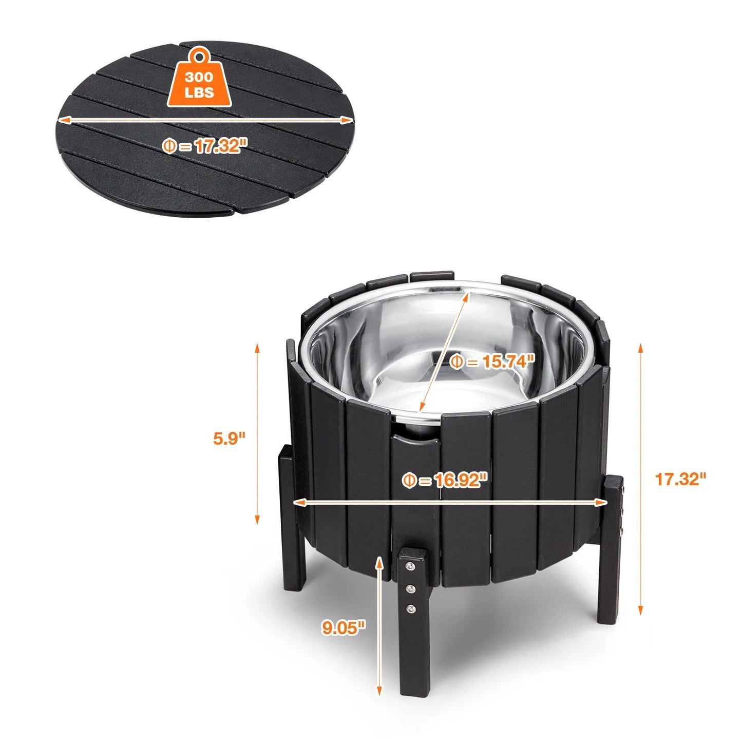 Erinnyees Outdoor Patio Cooler, Cooler Table for Patio and Deck, HDPE, Black