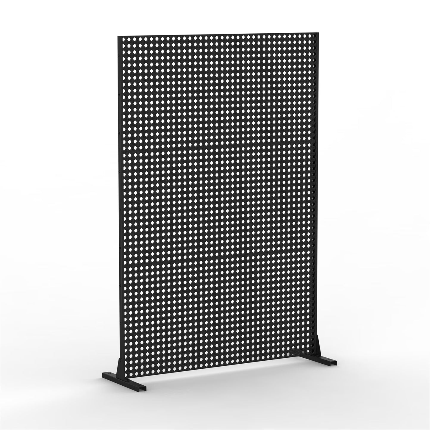 DUOSONG Metal Privacy Screen, Freestanding Outdoor Indoor Divider, Decorative Privacy Screen Panels For Balcony Patio Garden, Leaf-Shaped Black Steel Household Supplies & Dcor Privacy Screens