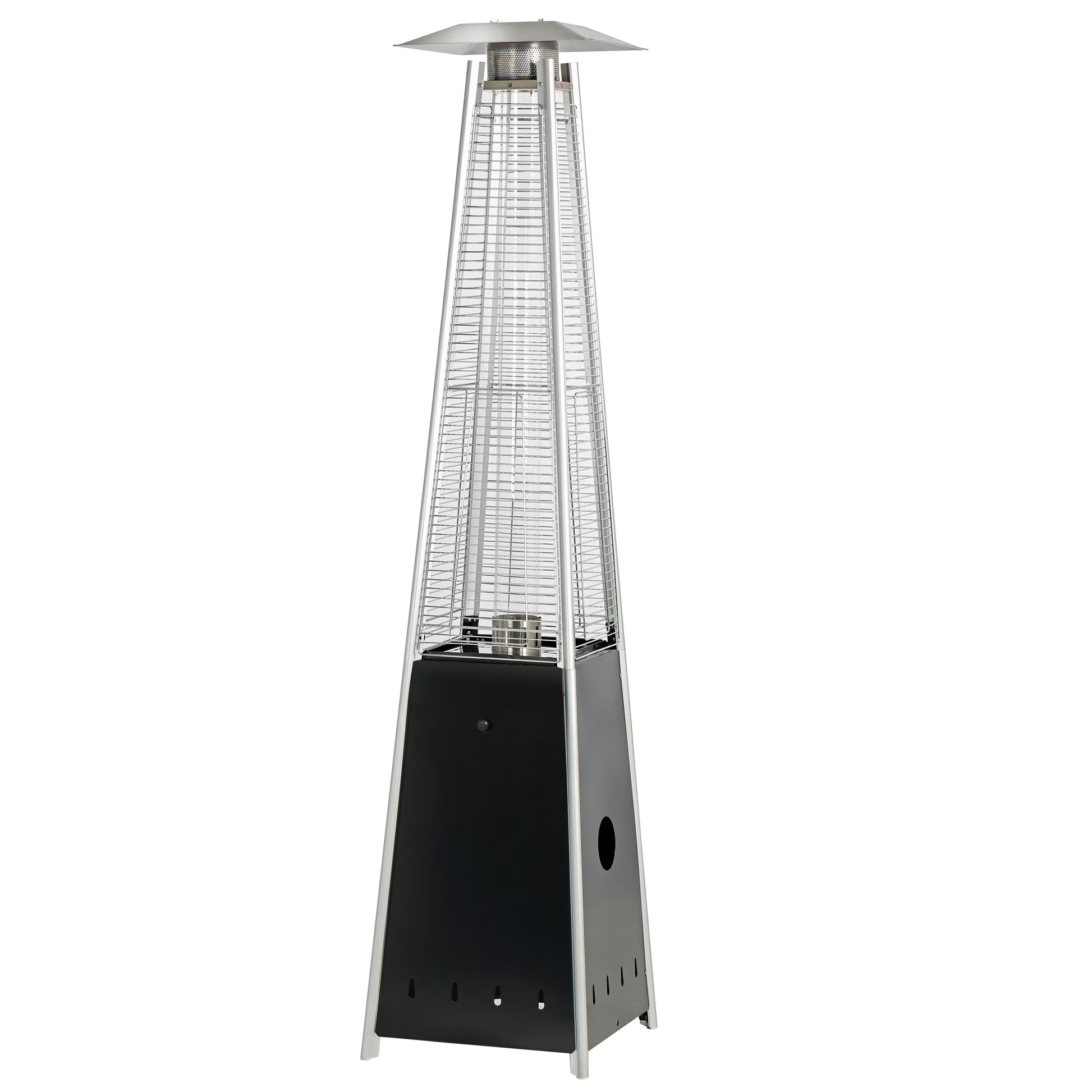 HeatMaxx Pyramid Patio Heater 89.5 in. 40,000 BTU Outdoor Propane Heater, Spiral Flame Patio Heater