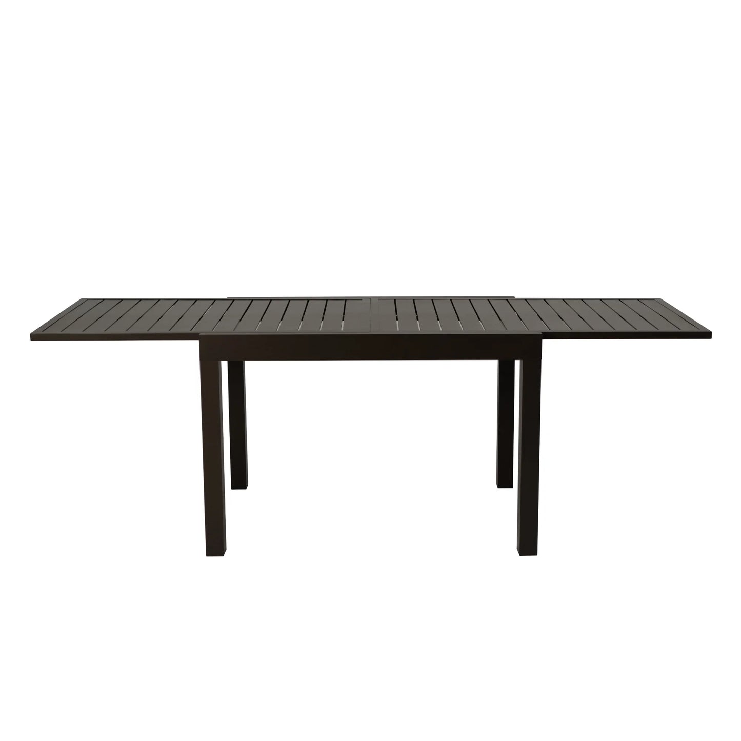 Kozyard Villa Outdoor Patio Metal Slate and Aluminum Rectangle Dining Table ( Gray )