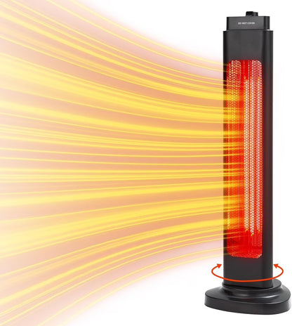 Acekid Outdoor Heater for Patio, 1500W Electric Outdoor Heater With 3 Heating Level (500W/1000W/1500W), Portable Fast Heat Garage Heater