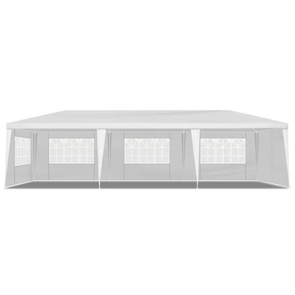 10'x30' Outdoor Party Tent with 8 Removable Sidewalls, Waterproof Canopy Patio Wedding Gazebo, White,white