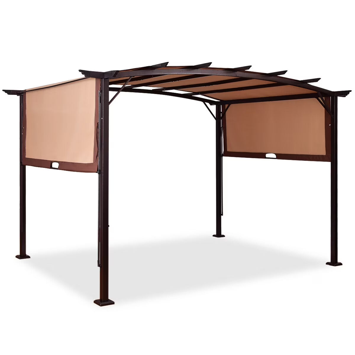 Gymax 12' x 9' Pergola Kit Metal Frame Gazebo Canopy Cover Patio Shelter
