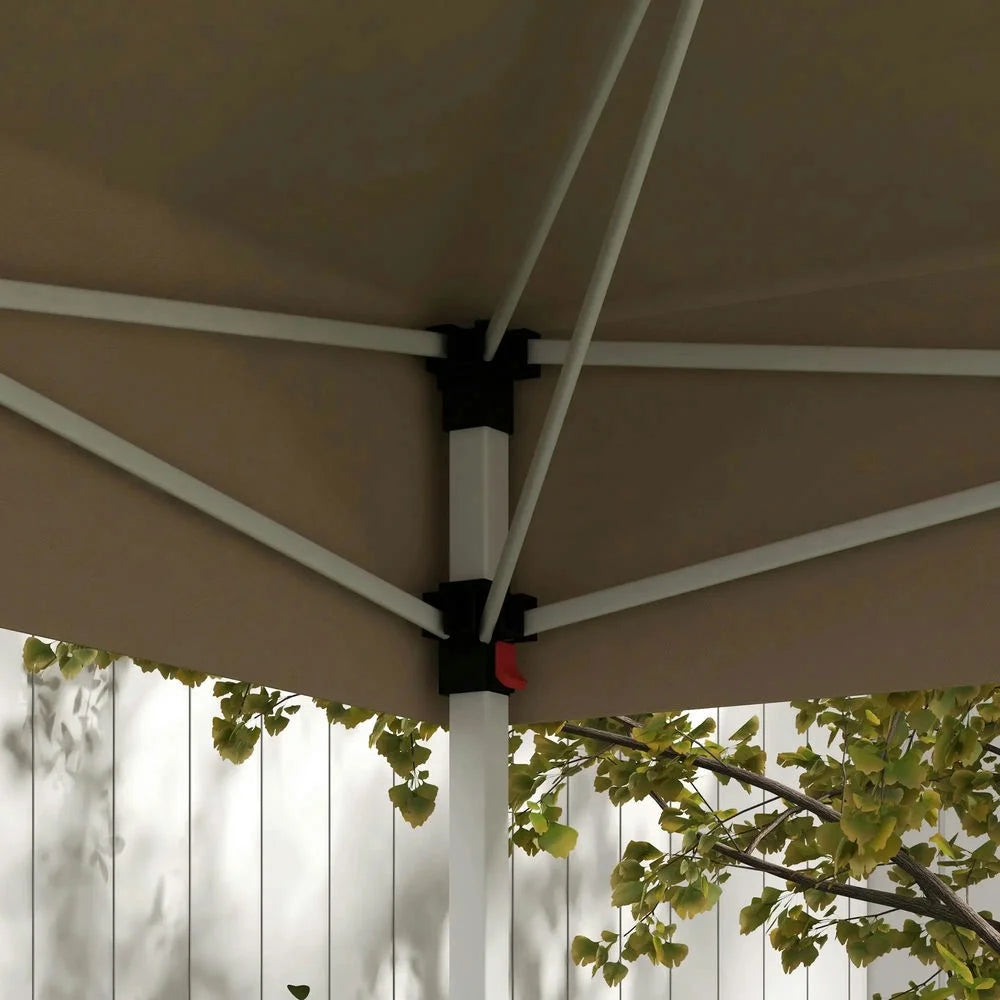 Barara King Outdoor Canopy Tent, Patio Portable Canopy,13' x 13' Pop Up Canopy Tent with Height Adjustable, Carry Bag for Outdoor, Garden, Patio, Beige