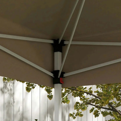GVN Backyard Garden Canopy, Camping Canopy Screen Tent,13' x 13' Pop Up Canopy Tent with Height Adjustable, Carry Bag for Outdoor, Garden, Patio, Beige
