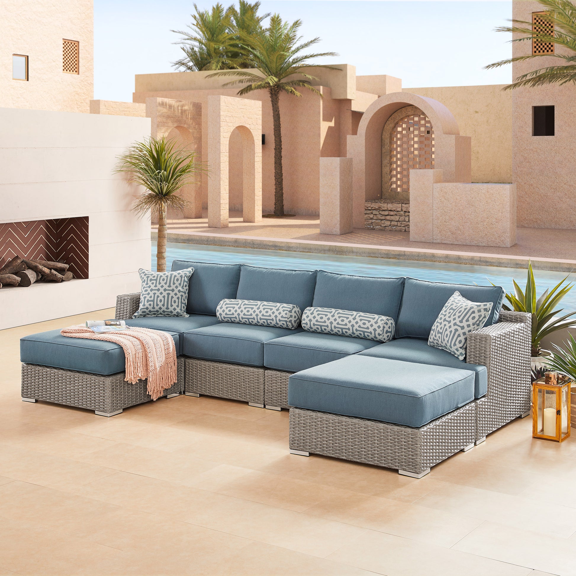 Sirio Niko 6-piece Modular Outdoor Patio Seating Set