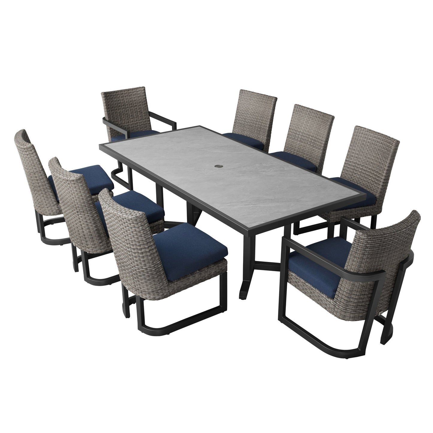 Agio Luna 9-piece Outdoor Patio Dining Set